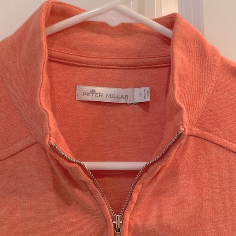 Peter Millar Houston Open Golf Orange Full Zip Sweatshirt Size Small - Picture 4 of 5